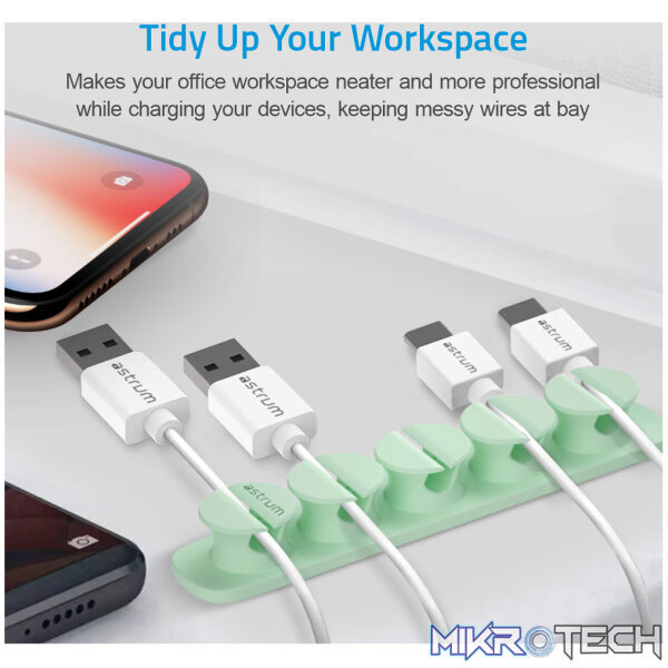 CO110 Cable Organizer Clips - 5 Bays, 4 Storage Compartments - Green - Image 3